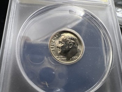 1966 10c Roosevelt Dime FS-401 5 On Cheek SP67 FSB MS67 Gem BU ANACS
