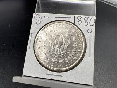1880 O Micro o Morgan Silver Dollar Coin CH AU About UNC SK#A