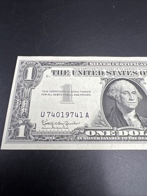 1957 A $1 One Dollar US Silver Certificate CH AU Neat Serial Number #41