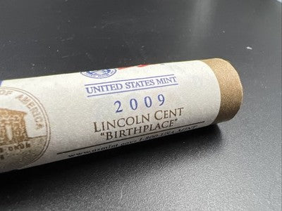 50 Coin US Mint BU Roll 2009 D Birthplace Log Cabin Lincoln Commemorative Cents