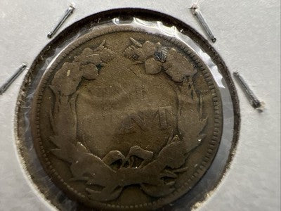 1858 1c SL Flying Eagle Cent Coin Low Leaves FS-901 Variety VG Details Circ