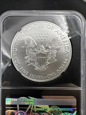2021 S Emergency Production 1 Oz American Silver Eagle Moy Signature NGC MS70 #7