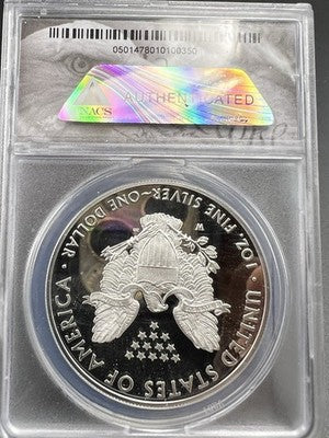 2018 W 1 Oz Proof American Silver Eagle PR70 DCAM ANACS #875