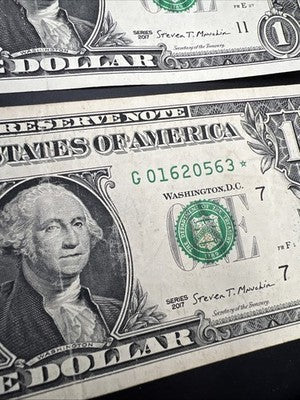 Lot of 10 2013 2017 Star * $1 FRN Federal Reserve Notes Circ #346
