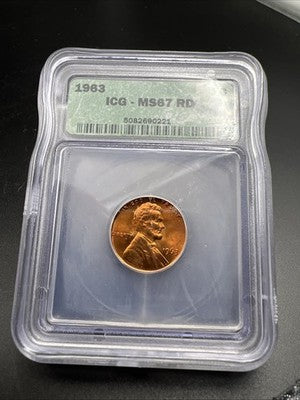 1963 p 1c Lincoln Memorial Cent ICG MS67 RD #221