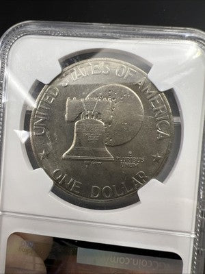 NGC Vegas Strip Hoard Genuine Ike Eisenhower Dollar Coin 1976 #054
