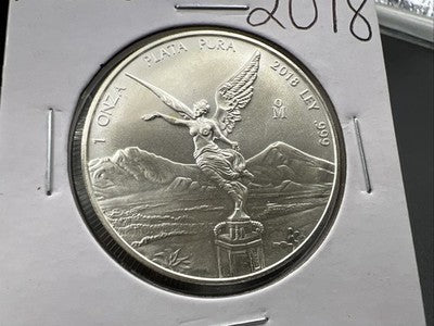 2018 1 Oz Silver Mexico Libertad One Ounce Coin Gem BU