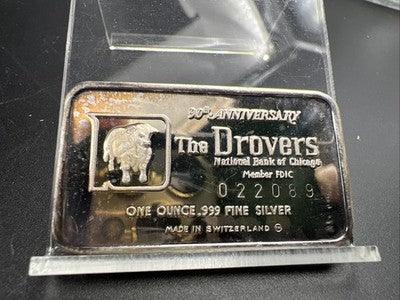 1973 Drovers Country 1 Oz Silver Art Bar