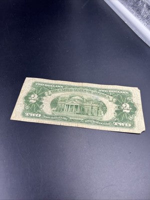 1928 G $2 Two Dollar Legal Tender United States Red Seal Note Very Circ #3001
