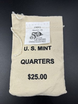 U.S. Mint Bag of 100 2002 D Ohio State Statehood Quarters BU UNC