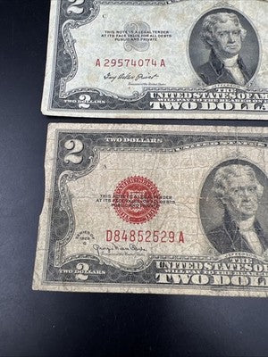 Lot of 5 $2 Bills 1928 1953 1995 2003 2009 Collector's Set Circ #529