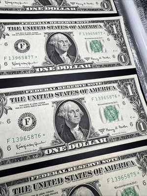 12 Consecutive 1963 A * Star FRN Federal Reserve Notes UNC Bills #886