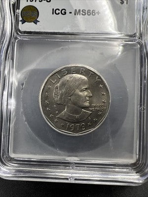 1979 S $1 SBA Susan B Anthony Dollar Coin ICG MS66 + Plus Gem UNC