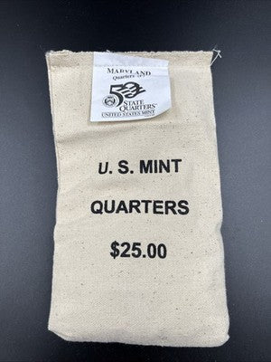 U.S. Mint Bag of 100 2000 P 25c Maryland State Statehood Quarters BU UNC