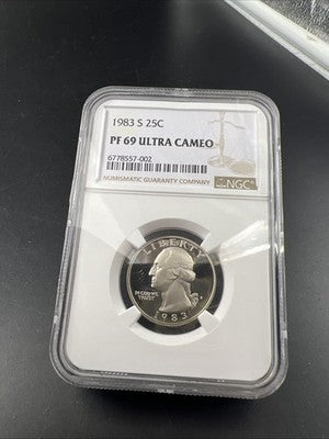 1983 S 25c Washington Proof Copper Nickel Clad Quarter Coin NGC PF69 UCAM #002