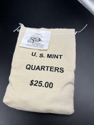 U.S. Mint Bag of 100 2002 P 25c Ohio State Statehood Quarter Coins BU UNC