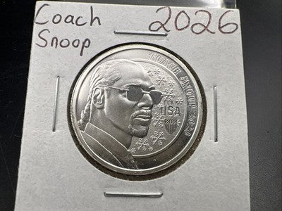 2026 1/2 Oz Silver Coach Snoop US Olympics Coin Uncirculated