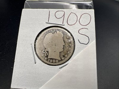 1900 S 25c Barber Silver Quarter Coin AG Circulated SKU#A