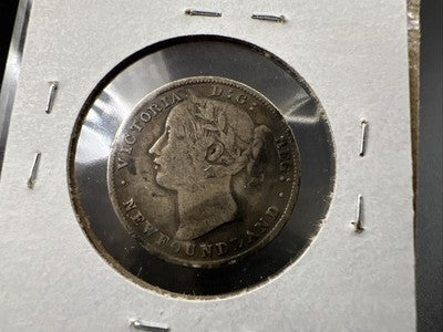 1894 Newfoundland Canada 20c Twenty Cents Silver Coin CH AG About Good / G