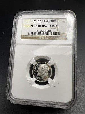 2010 S 10c Roosevelt Silver Proof Dime Coin NGC PF70 UCAM #84