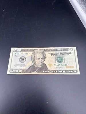 2013 Star * $20 FRN Federal Reserve Note CH AU About UNC #296