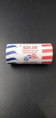 2008 P Martin V Buren Presidential Dollar US Mint Roll of 25 Coins Uncirculated
