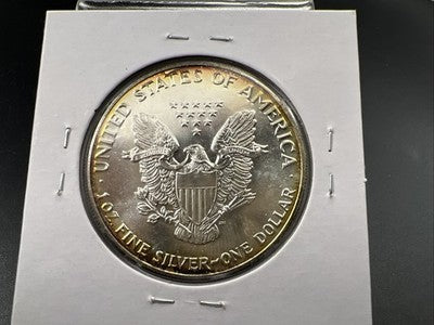 1988 1 Oz ASE American Silver Eagle Coin Gem BU UNC Halo Toning Toner SK#a