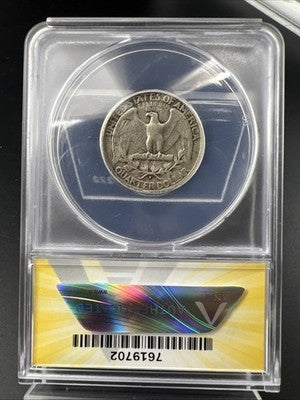 1932 S 25c Washington Silver Quarter Coin ANACS F12 Fine Key Date #702