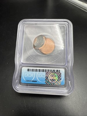 1986 P 1c Major Off Center Error Lincoln Memorial Cent Penny Coin ICG MS65