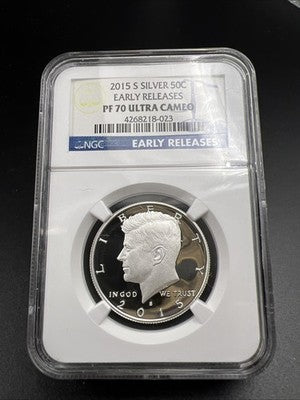 2015 S 50c Kennedy Silver Half Dollar Coin NGC PF70 UCAM #023