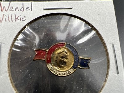 Wendel Willkie Miniature Bust Pin Used