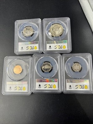 1987 S Complete 5 Coin Clad Proof Set PCGS Graded PF69 UCAM