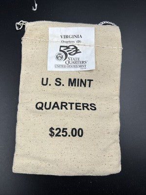 U.S. Mint Bag of 100 2000 D 25c Virginia State Statehood Quarters BU UNC