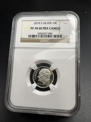 2010 S 10c Roosevelt Silver Proof Dime Coin NGC PF70 UCAM #84