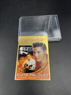 Elvis Presley 75th birthday Gold Plated Card