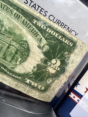 1928 D $2 Two Dollar USN United States Note Red Seal VG Circ #91