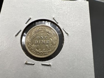 1914 D/D Barber Silver Dime Coin CH XF / AU Circ RPM Variety