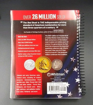 2027 The Official Red Book A Guide Book of United States Coins 80th Edition LG