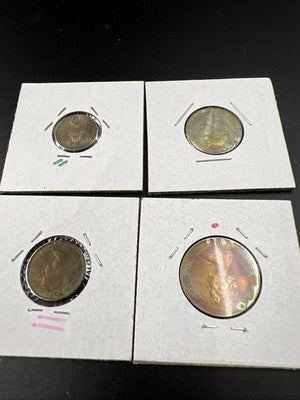 Lot of 4 Toner World Coins Canada Cayman Islands Philippines + Circulated