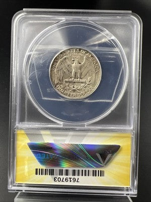 1932 S 25c Washington Silver Quarter Coin ANACS F12 Fine Key Date #703