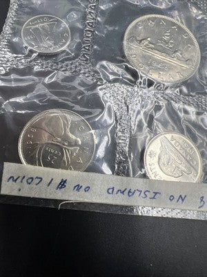 1968 Canada 6 Coin Set with No Island Variety Dollar Coin UNC