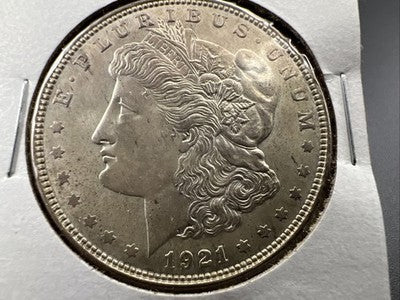 1921 $1 Morgan Silver Dollar Coin CH AU About UNC SK#a