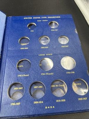 Empty United States Type Set Small Coins Whitman Album Used No Coins Empty