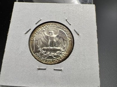 1964 P 25c Washington Silver Quarter Coin CH BU Nice Toning SK#1a