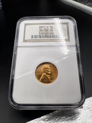 1941 S 1c Lincoln Wheat Cent Penny Coin NGC MS66 RD #081