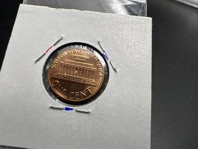 1985 P 1c Lincoln Memorial 1c Penny Coin Major Die Cud Error CH BU UNC RB sku#3