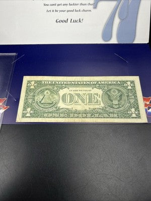 2017 $1 FRN Federal Reserve Note Lucky Serial Number 77718678 Very Circ
