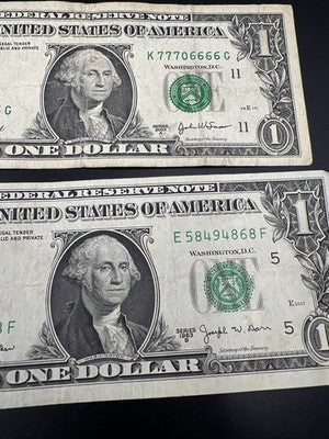 Dollar Bill Collector's Set 2003 Repeater + 1957 1963 1988 2009 * $1 Notes Circ