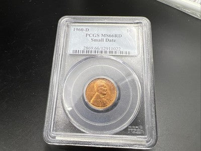 1960 D 1c Lincoln Memorial Cent Penny PCGS MS66 Some Toning #022