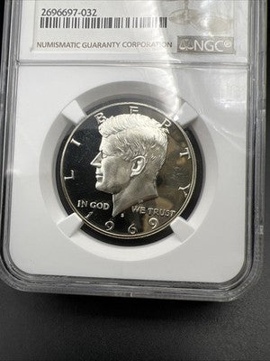 1969 S 50c Kennedy Silver Half Dollar Coin NGC PF68 * Star #032